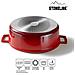Rostiera Cocotte Casseruola Ovale 32x25 Cm Ciliegia | Con Coperchio - Foto miniatura 2