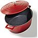 Rostiera Cocotte Casseruola Ovale 32x25 Cm Ciliegia | Con Coperchio - Foto miniatura 1