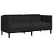 Set d Divani 3 pz Nero in Tessuto - Foto miniatura 6