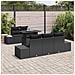 Set di 6 Pezzi Divano da Giardino con Cuscini Nero Polyrattan - Foto miniatura 3