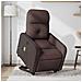 Poltrona Alzapersona Massaggio Elettrica Marrone Scuro Tessuto - Foto miniatura 2