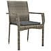 Set Salotto Giardino 3 pz con Cuscini Nero e Grigio Polyrattan - Foto miniatura 5