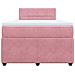 Giroletto a Molle con Materasso Rosa 120x190 cm in Velluto - Foto miniatura 4