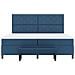 Letto con Box Spring e Materasso & Panchina Blu 200x200 cm Tessuto - Foto miniatura 9