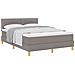 Letto con Sommier e Materasso Tortora 140x200 cm Tessuto - Foto miniatura 1