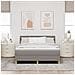 Letto con Sommier e Materasso Tortora 140x200 cm Tessuto - Foto miniatura 5