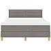 Letto con Sommier e Materasso Tortora 140x200 cm Tessuto - Foto miniatura 8