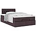 Pouf Letto con Materasso Marrone Scuro 120x200 cm in Tessuto - Foto miniatura 5