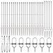 Pali di Recinzione  con Punta 26 pcs Ø32 mm 170 cm Acciaio Galvanizzato - Foto miniatura 3