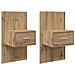 Armadietto per letto con cassetto 2 pcs rovere artigianale - Foto miniatura 1