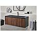 Mobile Lavabo A Parete Con Lavabo Titicaca 120 Cm Marrone Scuro - Foto miniatura 1