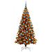 Albero di Natale con 300 LED con supporto Oro 180 cm PET - Foto miniatura 4