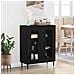 Credenza Rovere Nero 69,5 x 34 x 90 cm Legno multistrato - Foto miniatura 4
