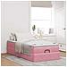 Struttura Letto Pouf con Materasso Rosa 80x200 cm Velluto - Foto miniatura 3