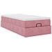Struttura Letto Pouf con Materasso Rosa 80x200 cm Velluto - Foto miniatura 6