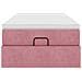 Struttura Letto Pouf con Materasso Rosa 80x200 cm Velluto - Foto miniatura 7