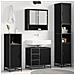 Set di mobili per il bagno 3 pcs Rovere Nero Legno multistrato - Foto miniatura 2