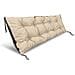 Cuscino da giardino impermeabile beige 120x40 cm per panca in pallet - Foto miniatura 1