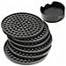 Set Di Sottobicchieri In Silicone Resistenti Al Calore (6 Sottobicchieri + 1 Supporto) - Nero, Tappetini Isolanti Termici - Foto miniatura 1