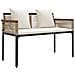 Panchina da esterno Beige e Bianco Crema 117 x 54 x 74.5 cm - Foto miniatura 1