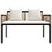 Panchina da esterno Beige e Bianco Crema 117 x 54 x 74.5 cm - Foto miniatura 5