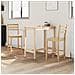 Sedie da pranzo 2 pcs Naturale 40 x 47,5 x 99,5 cm - Foto miniatura 3