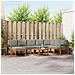Set di divani da esterno 9 pcs Grigio Naturale e Chiaro - Foto miniatura 2