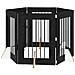 Cancello per cani con supporti 6 pcs Rovere Nero 60 x 80 cm - Foto miniatura 1