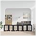 Cancello per cani con supporti 6 pcs Rovere Nero 60 x 80 cm - Foto miniatura 3
