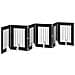 Cancello per cani con supporti 6 pcs Rovere Nero 60 x 80 cm - Foto miniatura 4