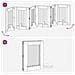 Cancello per cani con supporti 6 pcs Rovere Nero 60 x 80 cm - Foto miniatura 9
