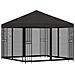 Gazebo da giardino con pareti laterali 3 x 3 m Antracite - Foto miniatura 3