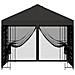 Gazebo da giardino con pareti laterali 3 x 3 m Antracite - Foto miniatura 5
