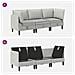 Set di mobili per il soggiorno 3 pcs Grigio chiaro Tessuto - Foto miniatura 8
