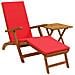Lettino prendisole reclinabile e pieghevole 2 pcs Rosso - Foto miniatura 1