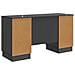 Scrivania Nero 142,5 x 50 x 75 cm Legno ingegnerizzato - Foto miniatura 6