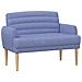 Loveseat con bottoni imbottiti Blu jeans 116 x 67 x 80 cm - Foto miniatura 1