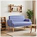 Loveseat con bottoni imbottiti Blu jeans 116 x 67 x 80 cm - Foto miniatura 2