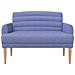 Loveseat con bottoni imbottiti Blu jeans 116 x 67 x 80 cm - Foto miniatura 3