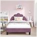 Struttura letto bambini con testata Viola 90 x 200 cm Velluto - Foto miniatura 3