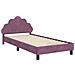 Struttura letto bambini con testata Viola 90 x 200 cm Velluto - Foto miniatura 4