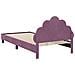 Struttura letto bambini con testata Viola 90 x 200 cm Velluto - Foto miniatura 7