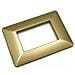1 Placca Muro 3 Posti Moduli Oro Opaco Compatibile Tipo Bticino Matix - Foto miniatura 1