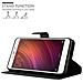 Custodia Compatibile Con Xiaomi Redmi Note 4 In Nero Carbone - Coperchio Protettiva Con Chiusura Magnetica, Funzione Stand E Tasca Per Le Carte - Foto miniatura 2
