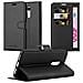 Custodia Compatibile Con Xiaomi Redmi Note 4 In Nero Carbone - Coperchio Protettiva Con Chiusura Magnetica, Funzione Stand E Tasca Per Le Carte - Foto miniatura 1