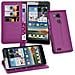 Custodia Compatibile Con Huawei D3 Mate 7 In Violetta Ametista - Coperchio Protettiva Con Chiusura Magnetica, Funzione Stand E Tasca Per Le Carte - Foto miniatura 1