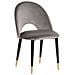 Set Di 2 Sedie Da Pranzo In Velluto Grigio Magalia - Foto miniatura 6