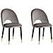 Set Di 2 Sedie Da Pranzo In Velluto Grigio Magalia - Foto miniatura 13