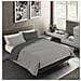 Set Copripiumino Bicolor 100% Microfibra Con Federa Double Face - Una Piazza E Mezza 200x200 Cm - Grigio Chiaro / grigio Scuro - Foto miniatura 1