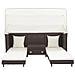Divano Letto a 3 Posti Estendibile con Tetto Polyrattan Marrone - Foto miniatura 5